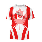 Canada Flag Camo Skull Graphic Tee – Military Street Style | OWNLUXE