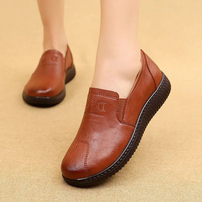 Women's Leather Loafers (Brown) – Shop at OWNLUXE
