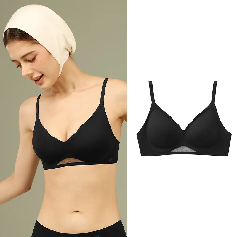 Women's Breathable Seamless Push Up Bra (Black) | OWNLUXE