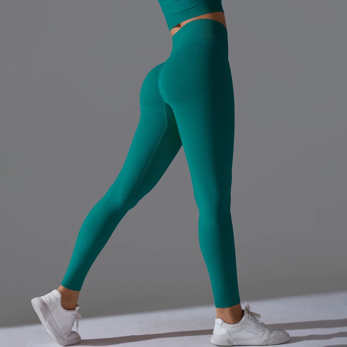 Women's High-Waisted Seamless Ankle-Length Booty Lifting Leggings