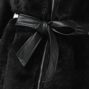 Zip-Up Fleece Hoodie - Warm Plush Jacket with Pockets for Women
