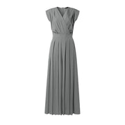Women's Wide Leg Sleeveless V-Neck Jumpsuit | OWNLUXE