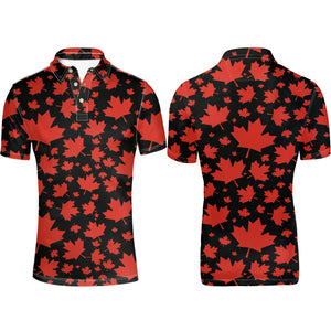 🍁 Men's Printed Short-Sleeve Shirt – Casual Style with Canada Pride | Chemise imprimée à manches courtes pour homme – Style décontracté aux couleurs du Canada
