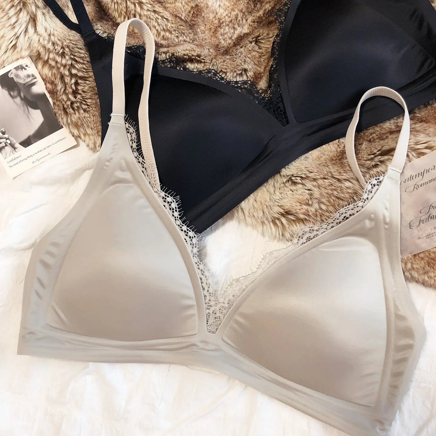 Seamless Push-Up Satin Bra | OWNLUXE