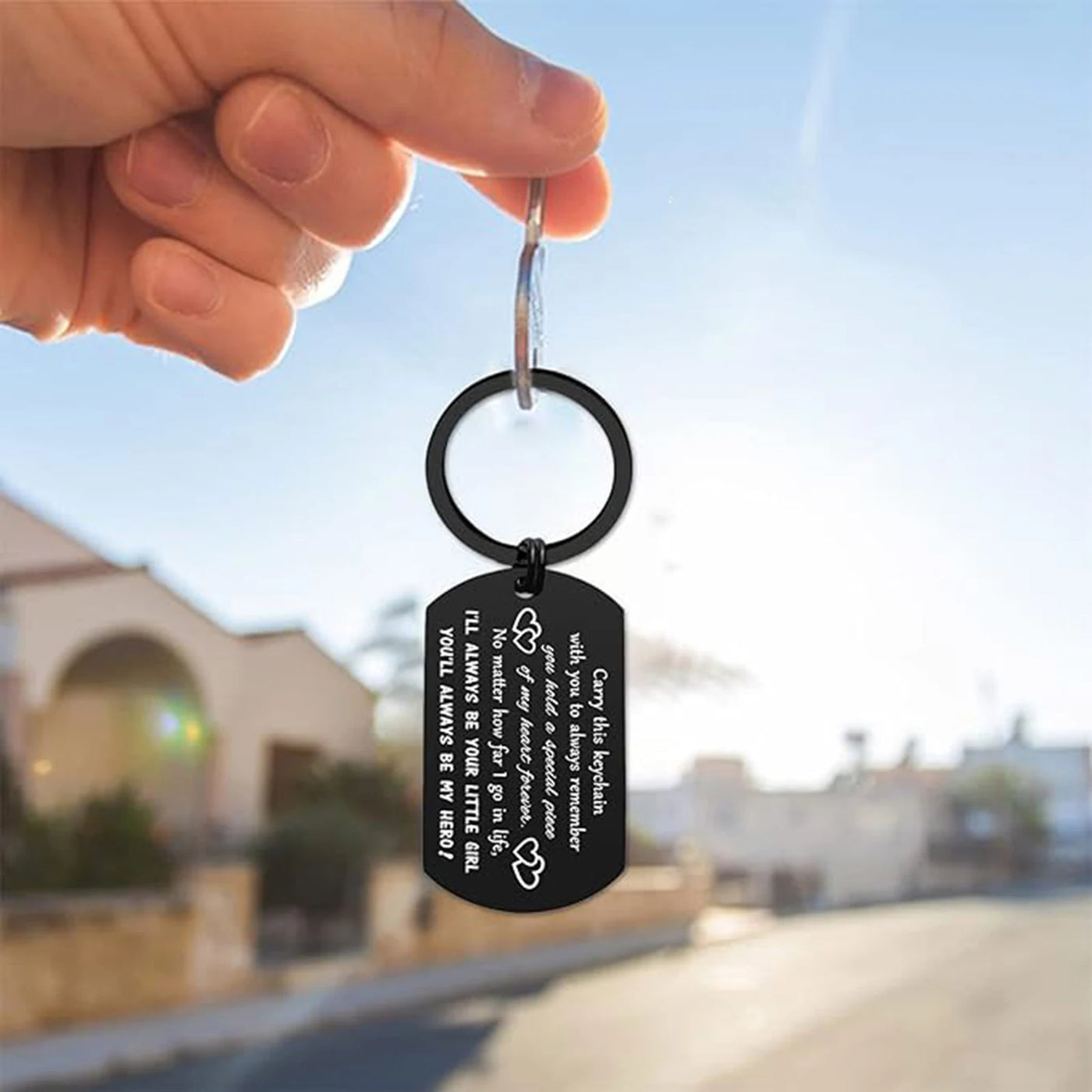 Best Dad Ever Custom Keychain – Engraved Steel Keepsake