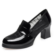 Women's Gladiator Square-Heel Pumps with Platform