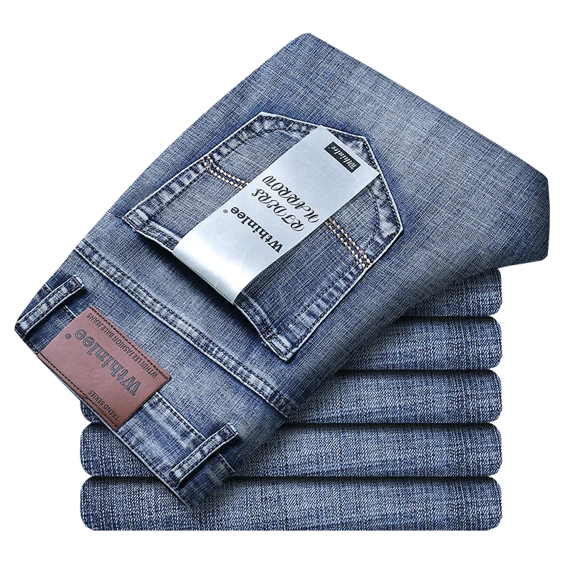 Wthinlee Business Men's Jeans Casual Straight Stretch Pants | OWNLUXE