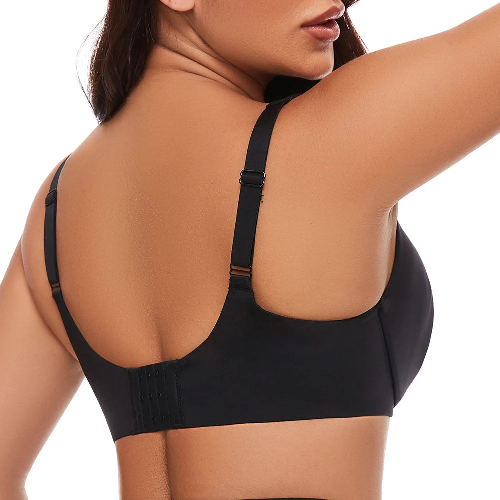 Women's Seamless Plus-Size Bra (Black) – Shop at OWNLUXE