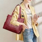 Vintage Shoulder Crossbody Bag – Soft PU Multi-Pocket Tote