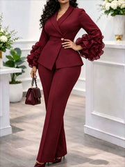 Women's High Waist Straight Leg Long Sleeve Jacket | OWNLUXE