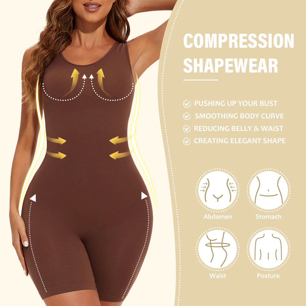 Firm Control Shaping Bodysuit – Wire‑Free, Cupless Shapewear