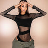 Mesh Cut Cross Jumpsuit | OWNLUXE