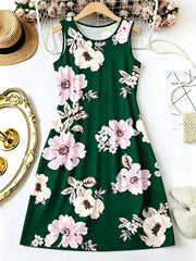 3D-Print Floral Print Sleeveless Printed Street | OWNLUXE