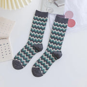 1 Pair Women Socks Spring Autumn Retro Style Men Couple Cotton Socks Flower Stripe Plaid Pattern Solid Colorful Socks EUR 37-43