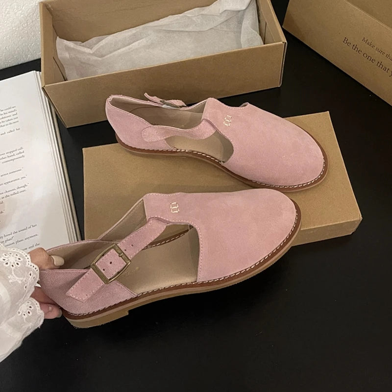 Women's Leather Retro Sandals (Khaki) – Shop at OWNLUXE