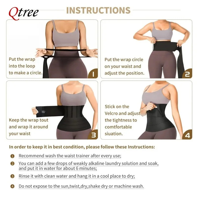 Qtree Body Shaper Sweat Waist Trainer | OWNLUXE