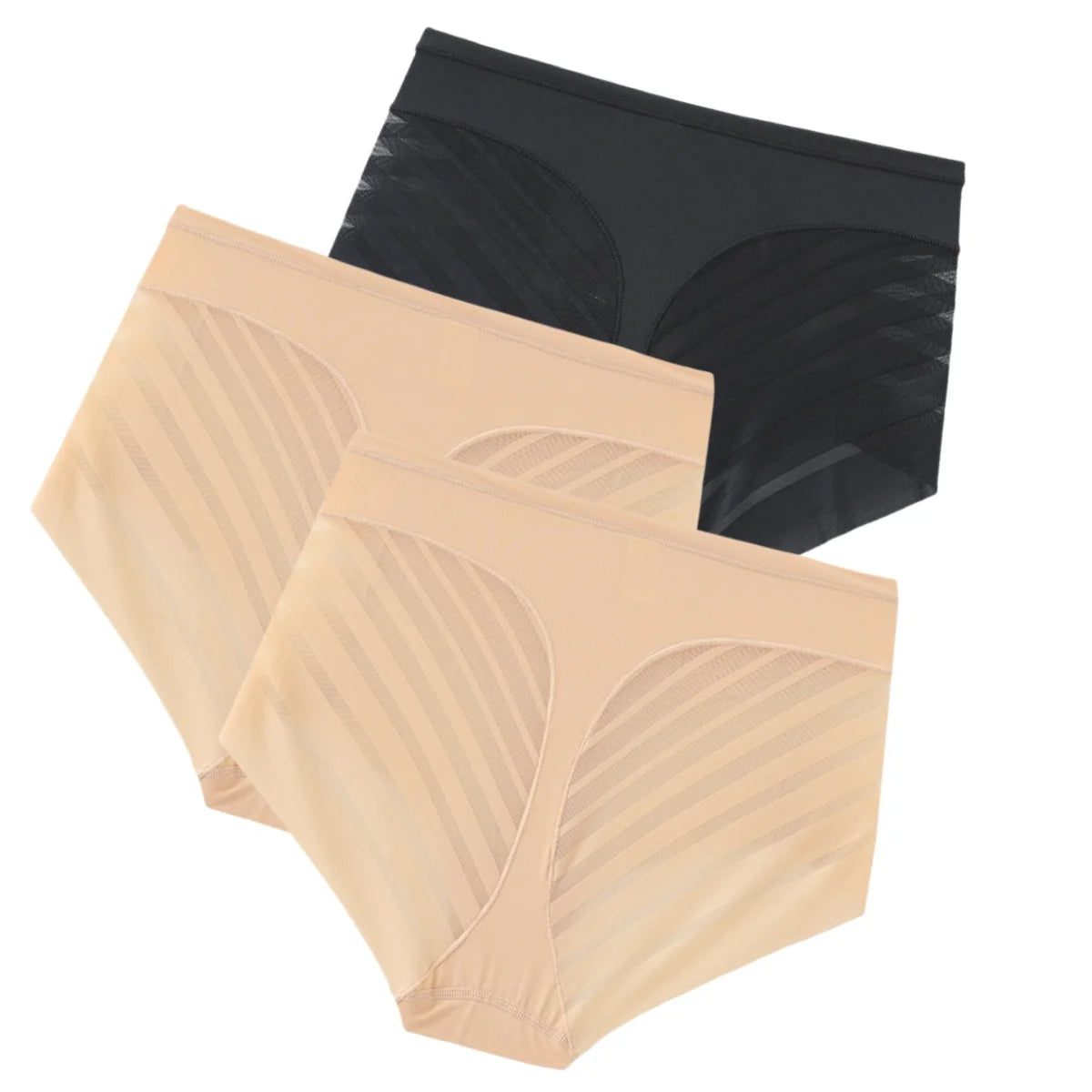 Mesh Striped Extended-Size Body Shaper | OWNLUXE