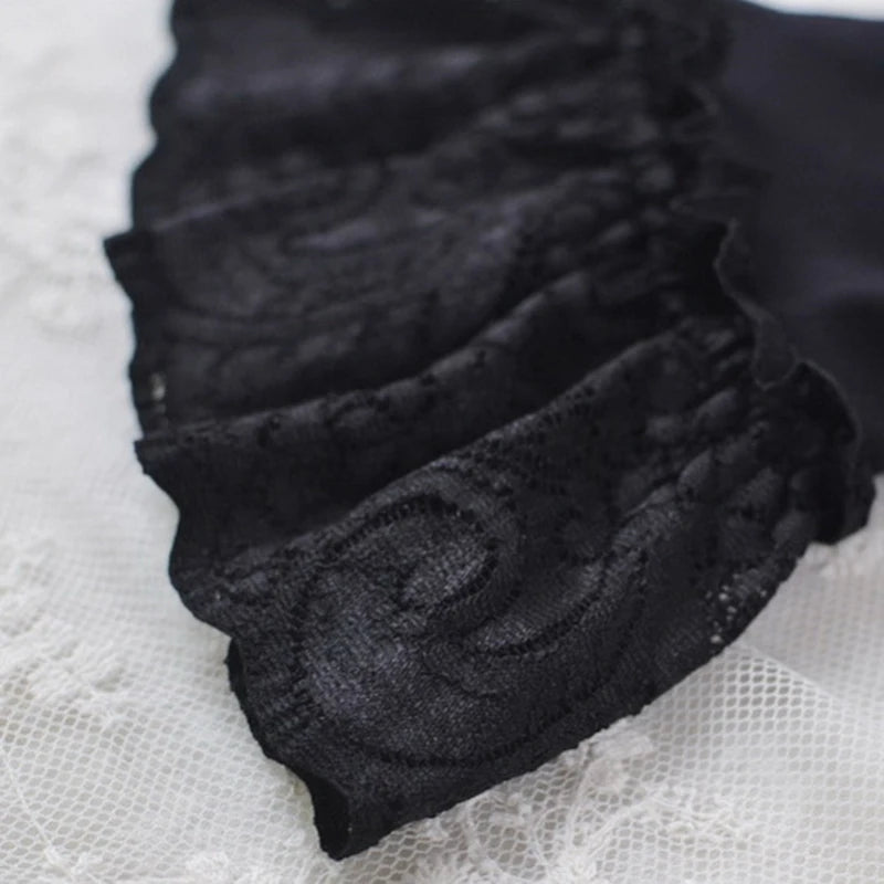Lace Elasticity Black Socks | OWNLUXE
