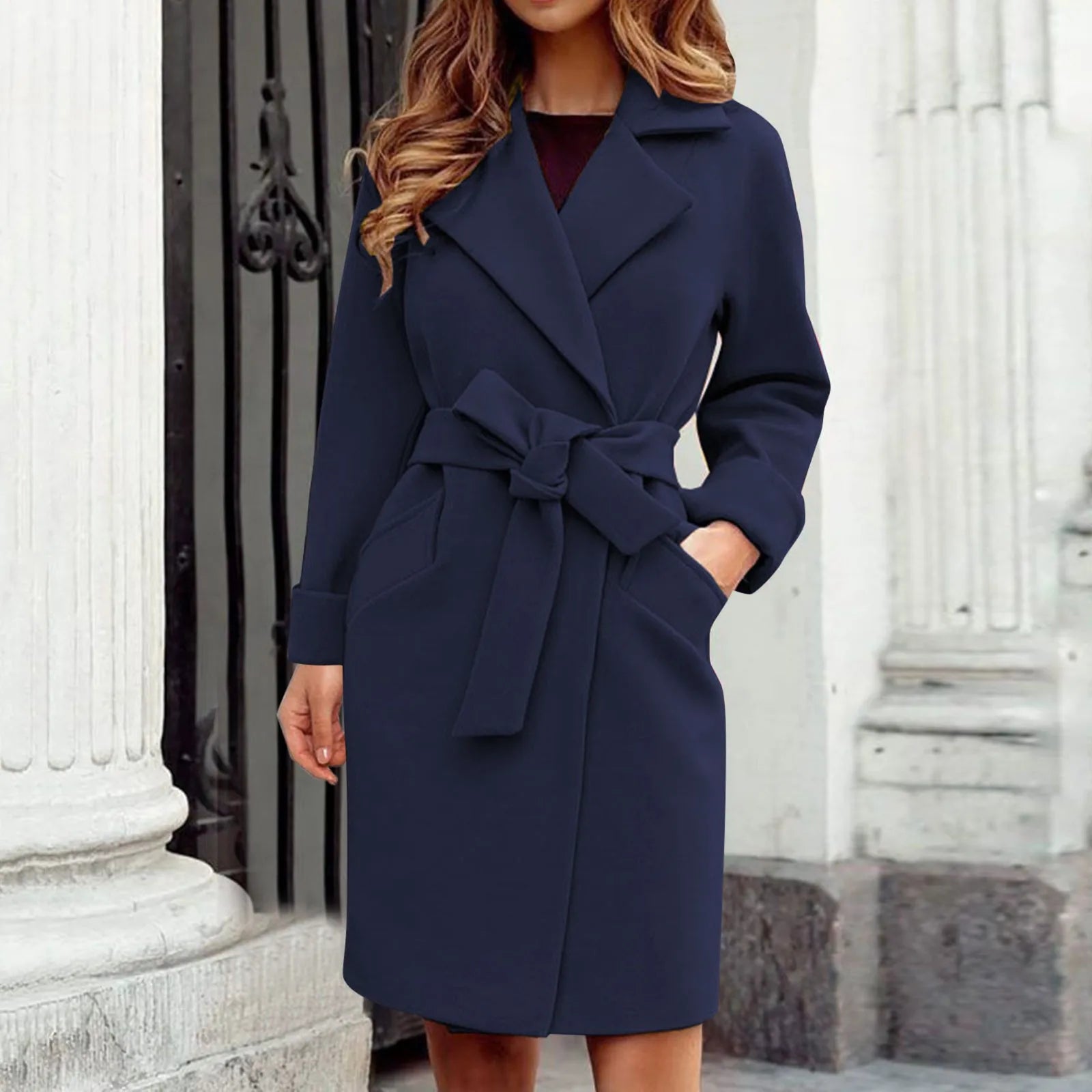 👗 Women’s Peacoat Trench Coat – Chic & Cozy Layering Piece for Winter ❄️