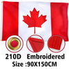 90x150cm Embroidered Canada Canadian Flag 210d Nylon | OWNLUXE