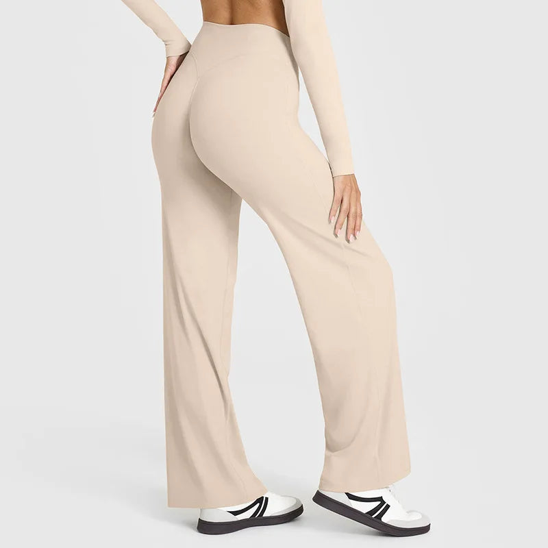 Mid-Waist Yoga Pants – Straight Leg Active