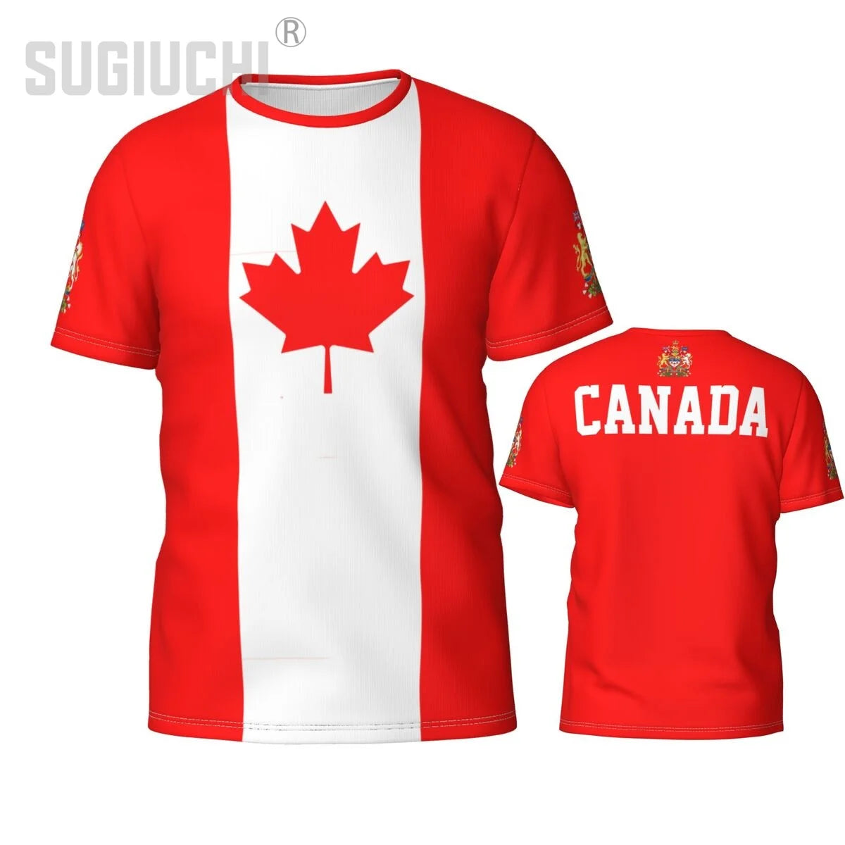 Custom Canada Flag 3D T-Shirt – Personalized Soccer Fan Tee