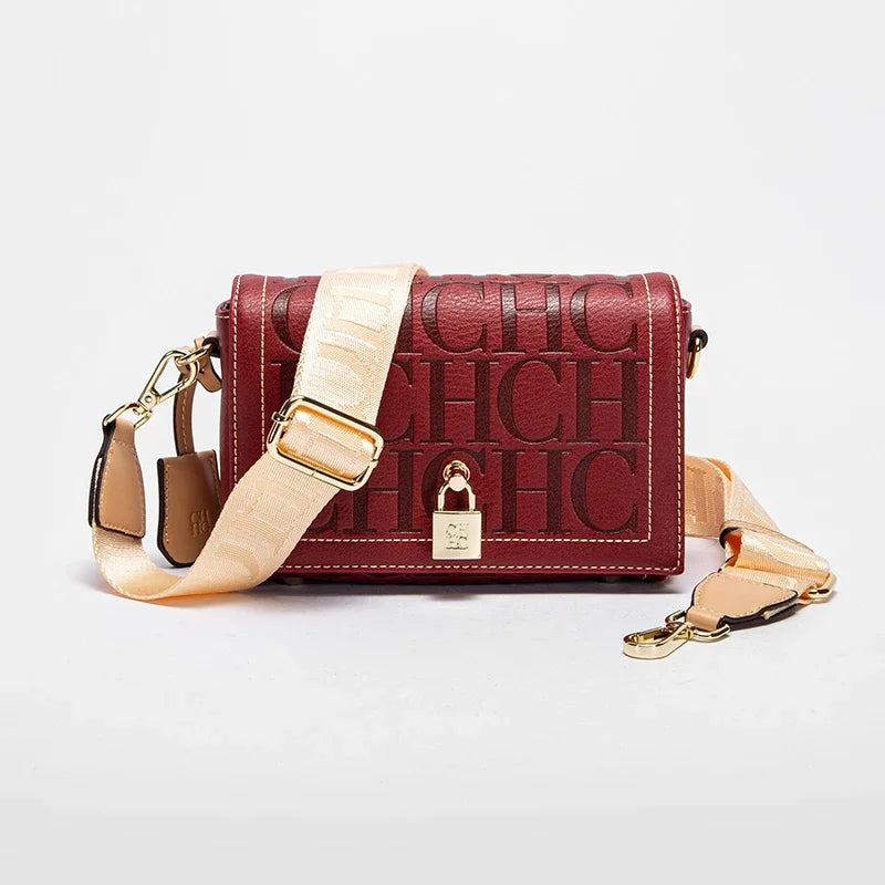Classic Letter Square Crossbody Bag - Light Luxury PU Shoulder Bag | OWNLUXE