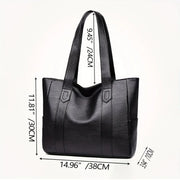 Vintage PU Tote Bag – Structured Casual Everyday Handbag