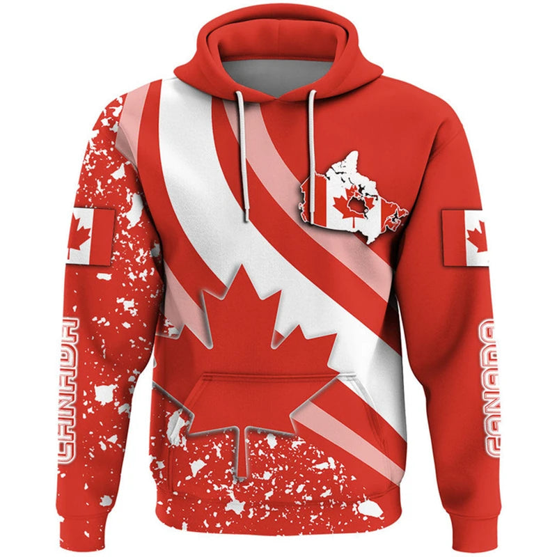Canadan Flag 3D Printed Harajuku Canada Hooded Hoodie | OWNLUXE