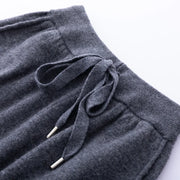 Wool Relaxed-Fit High-Waist Knit Pants | OWNLUXE