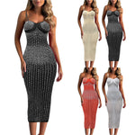Load image into Gallery viewer, Bold Spaghetti Strap Corset Bodycon Dress - Effortlessly Eye-Catching

