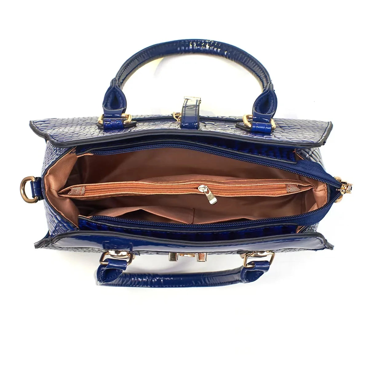 Serpentine Pattern Tote Bag - Structured Fashion Handbag for Women