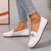 Women's Low Heel Loafers (Beige) – Shop at OWNLUXE