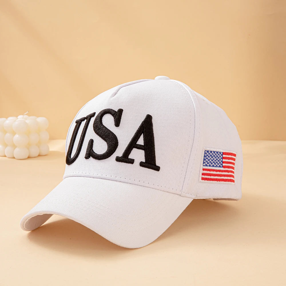 USA Flag Embroidered Baseball Cap | OWNLUXE