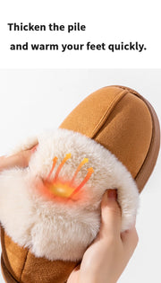 Women’s Plush Snow Boots – Faux Fur Winter Indoor Slippers