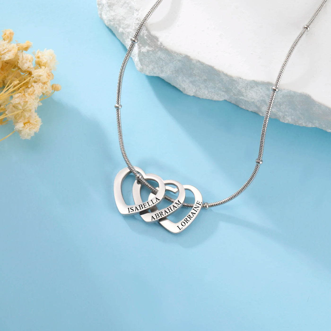 Personalized Heart Name Necklace – Family Keepsake | OWNLUXE