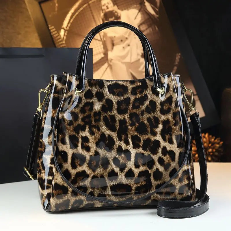 Genuine Leather Crocodile Print Tote - 2025 Trend Bucket Bag