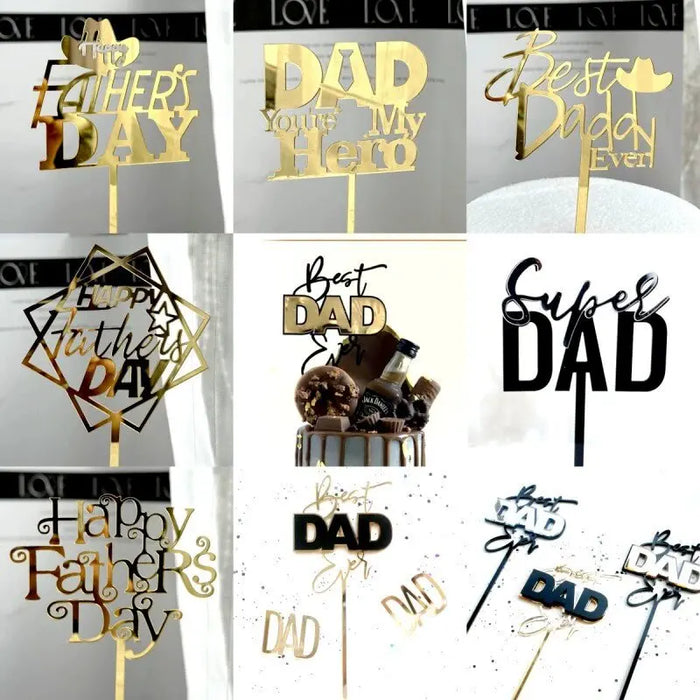 Father's Day Acrylic Sign - Modern Clear Tabletop Décor | OWNLUXE