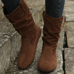 Load image into Gallery viewer, Sexy Animal Print Motorcycle Boots – Canvas Ankle Boots with Spike Heels &amp; Fur
