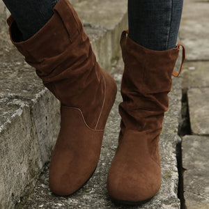 Sexy Animal Print Motorcycle Boots – Canvas Ankle Boots with Spike Heels & Fur
