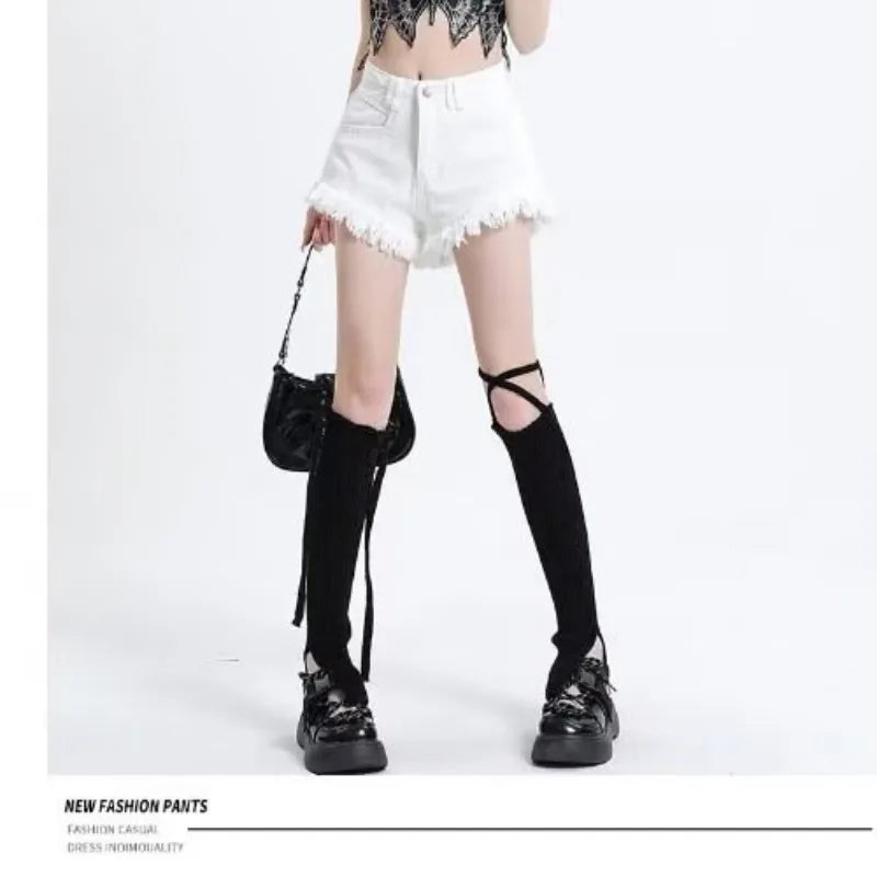 Denim High-Waist Wide-Leg Shorts | OWNLUXE