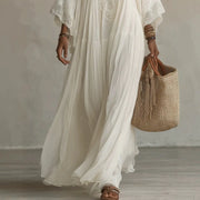 Lace V-Neck Robe | OWNLUXE