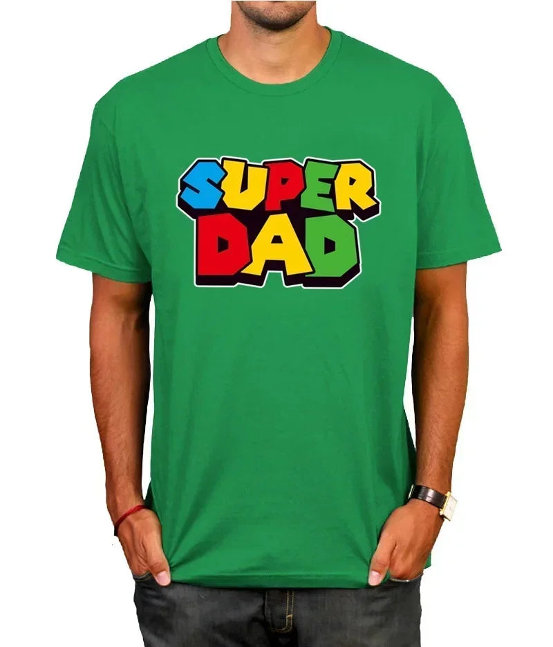 Super Dad Graphic T-Shirt – Colorful Short Sleeve Tee
