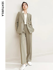Women's Two Piece Jacket (Apricot) | OWNLUXE