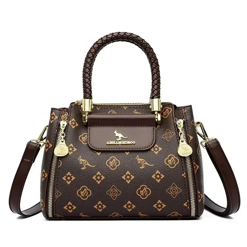 Animal Print Large Capacity Tote Bag - Soft Leather Crossbody | OWNLUXE