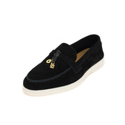 Women's Round Toe Leather Retro Loafers (Blue Grey) – Shop at OWNLUXE