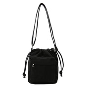 Corduroy Drawstring Bucket Bag | OWNLUXE
