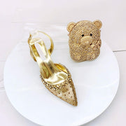 Crystal Sandals and Clutch Bag Set – Rhinestone Party Heels