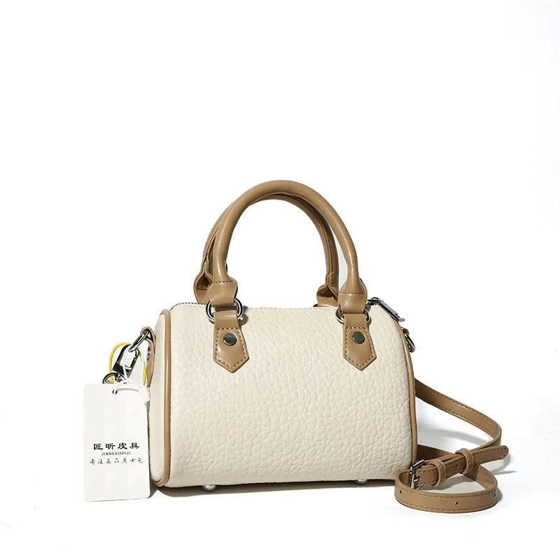 Luxury Soft Cow Leather Tote – Shoulder & Crossbody Bag for Women | Sac bandoulière et épaule en cuir de vachette souple – Luxe pour femme