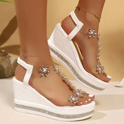 Women's Platform Wedge Heels (White) – Shop at OWNLUXE